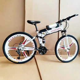 Acptxvh Bici elettriches Acptxvh Biciclette elettriche per Gli Adulti, 360W Lega di Alluminio-Bici della Bicicletta Removibile 36V / 8Ah agli ioni di Litio della Bici di Montagna / Commute Ebike, Bianca