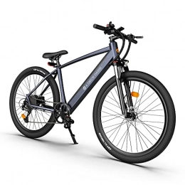 ADO Bici ADO D30C Bicicletta Elettrica per Adulto, 30' Bici Elettrica con Pedalata Assistita, Shimano 9, LCD Display e Luci LED, Batteria da 10.4Ah, 25 km / h, 250W, Ebike è per Neve, Montagna, Sabbia，Nero