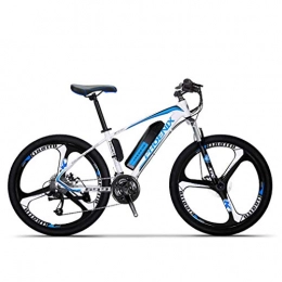 AISHFP Bici elettriches Adulti elettrica Mountain Bike, Biciclette da Neve 250W, Rimovibile 36V 10Ah Batteria al Litio per 27 velocità Bicicletta elettrica, 26 Pollici in Lega di magnesio Integrata Ruote, Blu