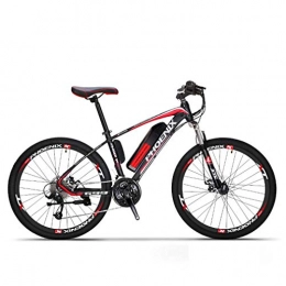 AISHFP Bici elettriches Adulti elettrica Mountain Bike, Biciclette da Neve 250W, Rimovibile 36V 10Ah Batteria al Litio per 27 velocità Bicicletta elettrica, 26 Pollici Ruote, Rosso