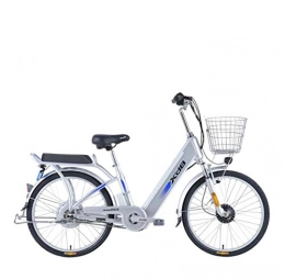 AISHFP Bici elettriches Adulti elettrica Mountain Bike, con Display LCD Commuter Biciclette, Lega di Alluminio della Città E-Bikes, 48V Batteria al Litio, 24 Pollici Ruote, A