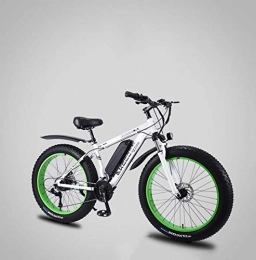 AISHFP Bici Adulti Fat Tire Elettrico per Mountain Bike, 36V Batteria al Litio Bicicletta elettrica, ad Alta Resistenza in Lega di Alluminio 27 velocità 26 Pollici 4, 0 Pneumatici Moto da Neve, B, 55KM