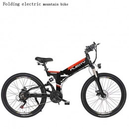 AISHFP Bici Adulti Pieghevole elettrica della Bici di Montagna, 48V 12.8AH Batteria al Litio, noleggio 614W in Lega di Alluminio elettrici, 21 velocità off-Road Bicicletta elettrica, 26 Pollici Ruote