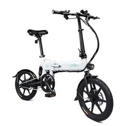 Aeebuy Bici elettriches Aeebuy 1 Pezzo Ruota elettrica Pieghevole Bicicletta Regolabile in Altezza Portatile per Ciclismo Bianco