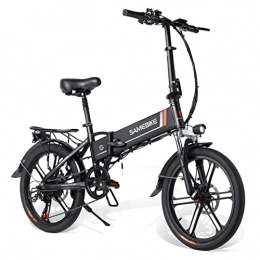 AJLDN Bici elettriches AJLDN Bicicletta Elettrica Pieghevole, 20'' Ebike con LCD Display Luci ​LED Bici Elettrica con Batteria Rimovibile 48v 10, 4AH E-Bike 7 velocità (Color : Black)