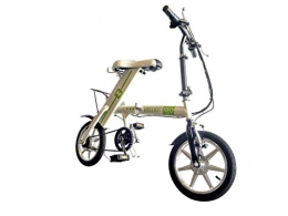 All-Bikes Bici elettriches All-Bikes Bicicletta elettrica pieghevole, batteria, motore 250W Brushless, citt, pedalata assistita, v-brake (Bianco-Verde)
