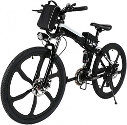 Ancheer Bici ANCHEER 26" Bicicletta elettrica pieghevole Mountain bike Sedile regolabile Bicicletta elettrica Batteria al litio 36V / 8AH Sistema di trasmissione a 21 velocità Carico massimo: 120 kg Nero
