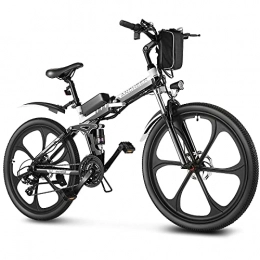 Ancheer Bici ANCHEER Bici Elettrica, 26'' / 27.5" Bicicletta elettrica con Batteria Rimovibile 36V 8Ah / 10Ah, E-bike Mountain Bike Elettrica con Sospensione Completa, 3 Modalità, LCD e Professionale 21 Velocità