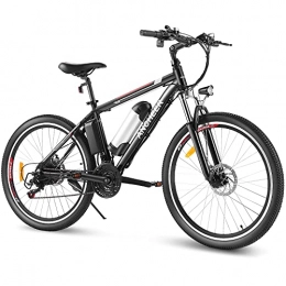 Ancheer Bici ANCHEER Bicicletta Elettrica, 26'' Mountain Bike Elettrica, Ebike per Adulti con Batteria Rimovibile 36V / 8Ah, Bici elettrica da Città con Sospensioni Anteriori e 21 Velocità