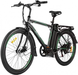 Ancheer Bici Ancheer - Bicicletta elettrica da 26" con batteria rimovibile da 12, 5 Ah integrata con telaio City Ebike 35 miglia e doppio freno a disco, Scarpette a strappo Voltaic 3 Velcro Fade - Bambini