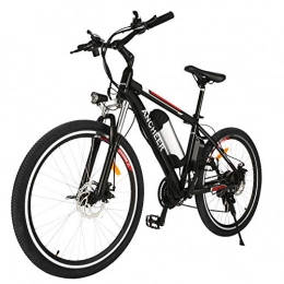 Ancheer Bici elettriches ANCHEER Mountain Bike Elettrica, 250 W 26 '' Bicicletta Elettrica con Batteria agli Ioni di Litio Rimovibile 36 V 8AH per Adulti, 21 Velocità