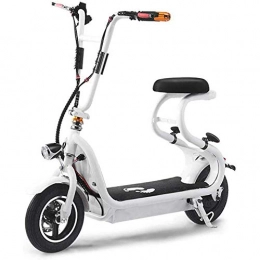 AOLI Bici elettriches AOLI Folding Bike elettrico, età Due ruote Mini Pedal Electric Car Leggero e alluminio pieghevole bici per gli uomini adulti e Donne, bianca