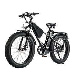 AOPICK Bici AOPICK Bicicletta elettrica elettrica da donna e da uomo, 26 pollici, con batteria al litio da 48 V, 24 Ah, Shimano a 7 marce, resistenza 50-110 km
