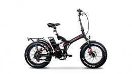 Argento Bici elettriches Argento Bicicletta elettrica Bimax Ruote Fat Pieghevole, Full Suspension, Unisex Adulto, Rosso, 42