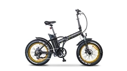 Argento Bici elettriches Argento Bicicletta elettrica Minimax Ruote Fat Pieghevole, Unisex Adulto, Gold, 42