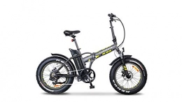 Argento Bici elettriches Argento Bicicletta elettrica Minimax Ruote Fat Pieghevole, Unisex Adulto, Silver, 42