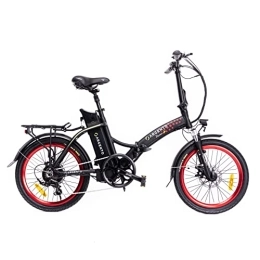 Argento Bici elettriches Argento Piuma+, Bicicletta elettrica da Città Pieghevole Unisex Adulto, Rosso, 42