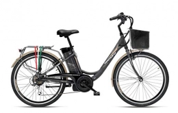ARMONY Bici elettriches Armony Firenze, Bicicletta Elettrica Unisex Adulto, Grigio, 24"