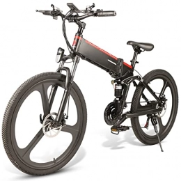 AWJ Bici elettriches AWJ Bici elettrica Pieghevole 26 Pollici Mountain Bike elettrica Pieghevole per pendolari E-Bike, Bicicletta elettrica con Motore da 500 W | Batteria al Litio da 48 V / 10, 4 Ah | Telaio in al