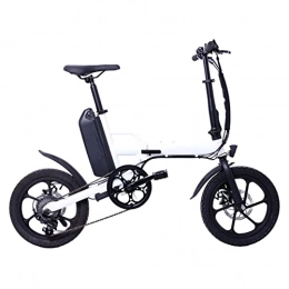 AWJ Bici elettriches AWJ Bicicletta elettrica Pieghevole Bicicletta elettrica Pieghevole per Adulti Bicicletta elettrica Pieghevole Leggera da 16 Pollici a velocità variabile Batteria al Litio da 250 W 36 V EBI