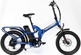 Cicli Puzone Bici BICI 20 FAT BIKE ELETTRICA E BIKE TECHBIKE SHUTTLE PRO MOTORE BAFANG 250W 48V (BLU)