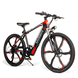 DDFGG Bici elettriches Bici da Montagna Elettrica, 26 Pollici Mountain Bike per Adulti 350 W 48 V 8ah, Biciclette Elettriche Uomini Donne I Shimano 7 Speed ​​Shift(Color:Black 1)