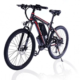 YANGAC Bici Bici Elettrica 1000W, 26" Mountain Bike Elettrica con Batteria Rimovibile 48V / 13AH, Fat Bike Elettrica Cambio Shimano 21 velocità, Fino a 45km / h(EU Warehouse), red