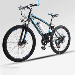 LLLQQQ Bici elettriches Bici elettrica, 26" Mountain Bike per Adulti, all Terrain Biciclette, 30 km / H Safe Speed ?100 km Endurance Rimovibile agli ioni di Litio, Smart-Bici, Blue a2