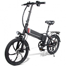 CrazyFly Bici elettriches Bici Elettrica, Bicicletta Elettrica per Adulti Lega di alluminio 20" Biciclette da mountain Bici Pieghevole 48V 350W 10.4Ah Batteria agli ioni di litio rimovibile ebike, Carico massimo 150kg (Nero)
