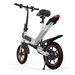 Fariy Bici Bici elettrica Compatible with pendolarismo con servoassistenza elettrica da 350 W a 14 pollici, bici elettrica con ammortizzatore centrale Batteria da 10 Ah, portata 50-60 km
