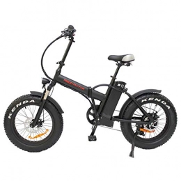 RMAMX Bici elettriches Bici elettrica da montagna pieghevole da 20 '', bici da bici elettrica 48V12.5AH 500W con sistema di trasmissione Shimano a 6 marce, ebike con pneumatici grassi 4.0 per femmina / maschio adulti, Nero