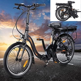CM67 Bici Bici elettrica Guidare a una velocità massima di 25 km / h E-Bike Capacità della batteria agli ioni di litio (AH) 10AH Bike Misura pneumatici 20 pollici, nero