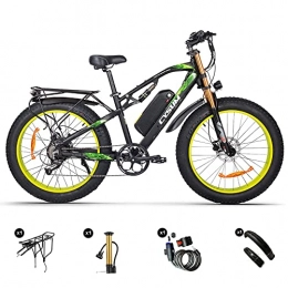 cysum Bici elettriches Bici elettrica per uomini e donne adulti, mountain bike con pneumatici grassi da 26 * 4.0 pollici, pedalata assistita da 48V 17Ah, doppia sospensione Ebike per tutti i terreni, freno a disco