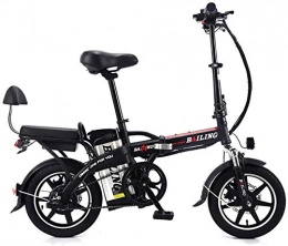Drohneks Bici Bici elettrica pieghevole, bici elettrica pieghevole elettrica pieghevole da 350 W 25 Ah, bicicletta portatile da 14 pollici in lega di alluminio da 25 pollici, bicicletta elettrica pieghevole