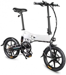 Drohneks Bici elettriches Bici elettrica Pieghevole da 16 Pollici, Bici elettrica in Alluminio per Bici elettrica per Adulti con Batteria al Litio Integrata da 36 V 7, 8 Ah, Motore brushless da 250 W e Freni Meccanici a dopp