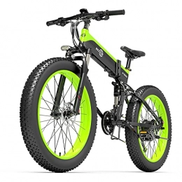 Be-zior Bici elettriches Bici elettrica pieghevole da 500 W con assistenza elettrica per ciclomotore Bicicletta elettrica 26 x 4 pollici Fat Tire Snow Bike 35 km / h Velocità massima 100 km Gamma per viaggi di fine settimana