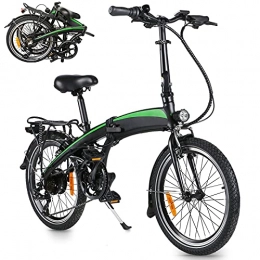 CM67 Bici Bici elettrica Velocità massima di guida 25 km / h Display LCD della batteria agli ioni di litio Biciclette elettriche Pieghevole Mtb elettrica Dimensioni pneumatici 20 pollici Nero