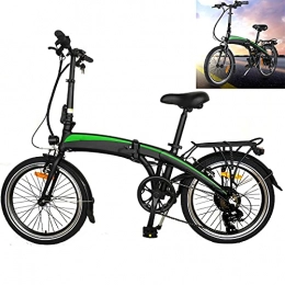 CM67 Bici Bici elettrica Velocità massima di guida 25 km / h Display LCD della batteria agli ioni di litio City Bike Pieghevole Bici uomo Dimensioni pneumatici 20 pollici Nero