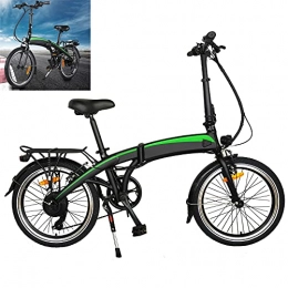 CM67 Bici Bici elettrica Velocità massima di guida 25 km / h Display LCD della batteria agli ioni di litio City Bike Pieghevole Bike Dimensioni pneumatici 20 pollici Nero