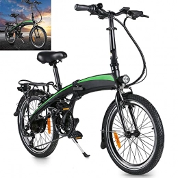 CM67 Bici Bici elettrica Velocità massima di guida 25 km / h Display LCD della batteria agli ioni di litio E-Bike Pieghevole Bici uomo Dimensioni pneumatici 20 pollici Nero
