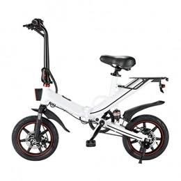 AZUNX Bici elettriches Bici Elettriche, 400W Pieghevole E-Bike Leggera Ip54 Impermeabile Assorbimento degli Urti Ruota da 14 Pollici per Adulti