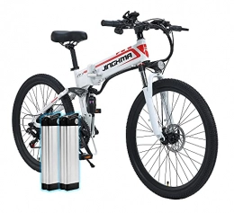 Bici Elettriche Mountain E-Bike 26" 350W, con 2 x Batteria al Litio Rimovibile da 48V 10Ah, Professionale Shimano 7 velocità, Max Speed 40km/h, EU Warehouse