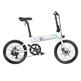 AZUNX Bici Bici Elettriche Pieghevole E-Bike a 3 velocità Pneumatici in Lega di Alluminio 10. 4Ah 36V 250W 20 Pollici per Adulti - Bianco