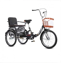 Aoyo Bici Bicicletta A Tre Ruote per Adulti con Pedali Leggeri, Pedali del Cestino del Sedile Posteriore, Adatta A Tutti I Tipi di Gite su Strada E Shopping