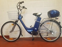 Bicicletta bici elettrica 250W motore 66cm Wheels City e-bike ibrida strada Ebike, Blue