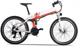 HCMNME Bici elettriches Bicicletta cruiser elettrica pieghevole Bike elettrica a snow bike, 26 "Mountain mountain bike in lega di alluminio 48V 12.8ah batteria al litio 500W Bicicletta da ciclismo da 500W, marcia a 21 veloci