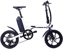 HCMNME Bici elettriches Bicicletta cruiser elettrica pieghevole Biking elettrico, 16 "Biciclette elettriche da 16" per adulti, 250w in lega di alluminio Ebikes Biciclette Tutto terreno, 36 V / 13Ah batteria agli ioni di liti