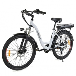 Kara-Tech Bici elettriches Bicicletta da città con salita profonda, 26 pollici, E-Bike City Bike grande batteria da 12, 5 Ah, 6 marce, freno a disco Shimano fino a 80 km di autonomia, Pedelec per uomo e donna