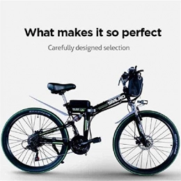 HCMNME Bici elettriches Bicicletta durevole di alta qualità, Biciclette elettriche, bici pieghevoli Bike mountain bike freno di mountain bike con batteria al litio da 10Ah 36 V for adulti e adolescenti o sport ESTERNI GYCLIN