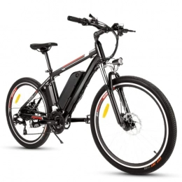 HUAXU Bici Bicicletta Elettrica 26" Mountain Bike, Bici Elettriche Batteria Rimovibile 36V 12, 5 Ah, 21 Velocità E Bike per Uomini e Donne